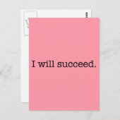 Ik zal Inspirerend prijsopgave voor succes hebben Briefkaart (Voorkant / Achterkant)