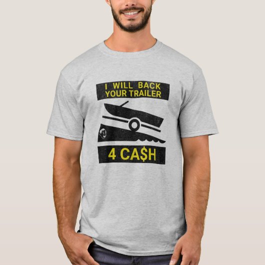Ik zal je aanhanger teruggeven voor cash - funny v t-shirt (Voorkant)