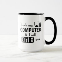 Ik zal je CTRL X Grapny Computer Geek knippen