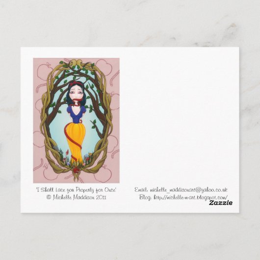 'Ik zal je een keer naar behoren verlaten' Briefkaart (Achterkant)