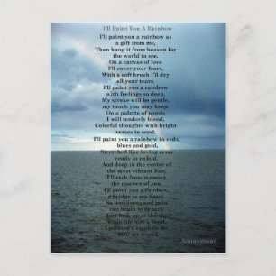 Ik zal je een regenboog schilderen briefkaart