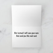 IK ZAL JE EIGEN EAREN NIET BEWAREN **BIEDDAY KAART (Binnen)