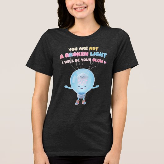 IK ZAL JE GLOEIEN Tri-Blend SHIRT (Voorkant)
