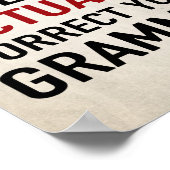 Ik zal je grammatica corrigeren - niet silentaal poster (Hoek)