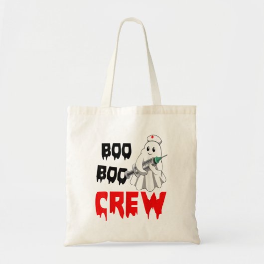 Ik zal je grappige Ghost Nurse Halloween Nursin ze Tote Bag (Voorkant)