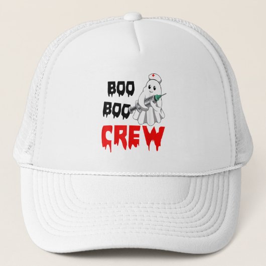Ik zal je grappige Ghost Nurse Halloween Nursin ze Trucker Pet (Voorkant)