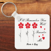 Ik zal je herinneren, je zult me herinneren sleutelhanger (Voorkant)