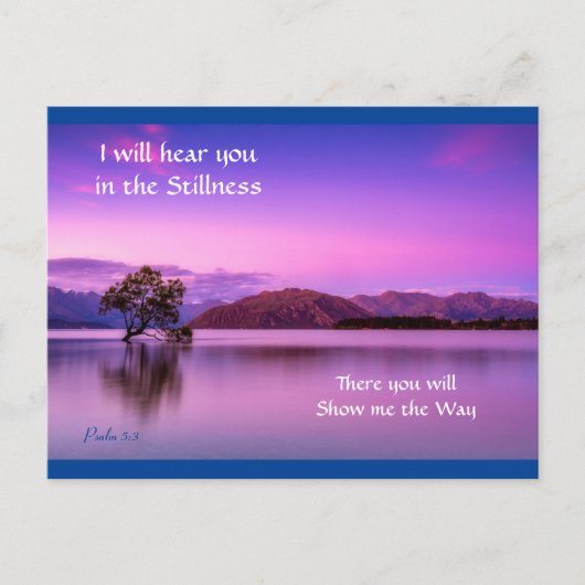 Ik zal je horen in het Paarse Briefkaart Stillness (Voorkant)