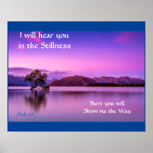 Ik zal je horen in het Paarse Poster Stillness