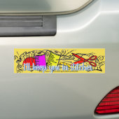 "Ik zal je in hechtingen houden" Bumpersticker (Op auto)