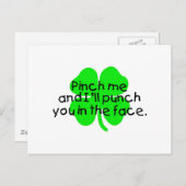 Ik zal je in het gezicht slaan. briefkaart (Voorkant / Achterkant)