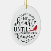 Ik zal je in mijn hart houden keramisch ornament (Rechts)