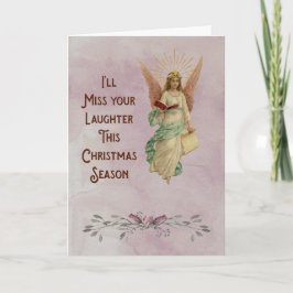 Ik zal je lach missen dit kerstseizoen feestdagen kaart