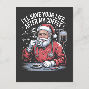 Ik Zal Je Leven Redden Na Mijn Kerstkoffie Aankondigingskaart