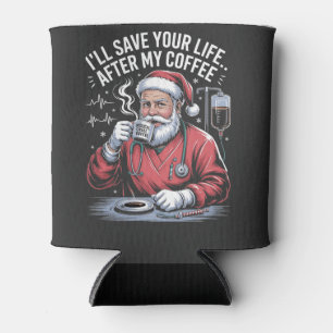 Ik zal je leven redden na mijn Kerstman Xmas koffi Blikjeskoeler
