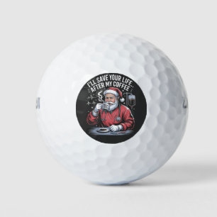 Ik zal je leven redden na mijn Kerstman Xmas koffi Golfballen
