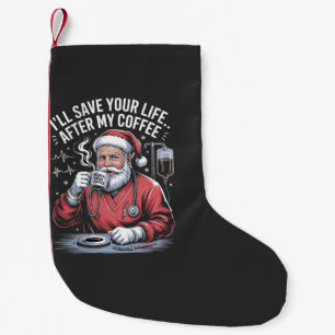 Ik zal je leven redden na mijn Kerstman Xmas koffi Kleine Kerstsok