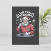 Ik zal je leven redden na mijn koffie Kerstmis Aankondiging (Staand voorkant)