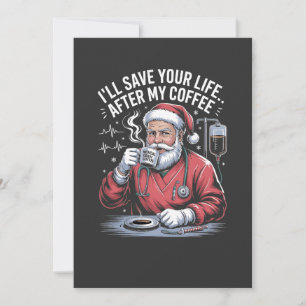 Ik zal je leven redden na mijn koffie Kerstmis Aankondiging