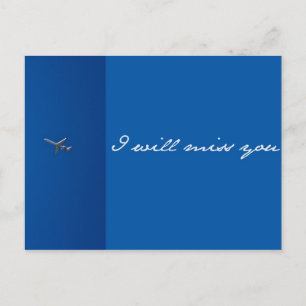 Ik zal je missen. briefkaart