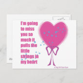 Ik zal je missen briefkaart (Voorkant / Achterkant)