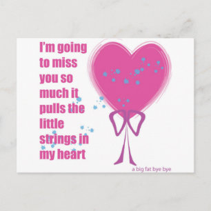Ik zal je missen briefkaart