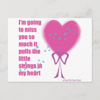 Ik zal je missen briefkaart