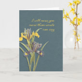 Ik zal je missen, hospice, laatste afscheid kaart (Gele Bloem)