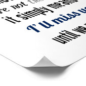 Ik zal je missen (standaard afbeelding lijst groot poster (Hoek)