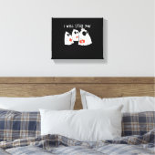 Ik zal je neersteken Ghost Nurse Funny RN Hallowee Canvas Afdruk (Insitu (Slaapkamer))