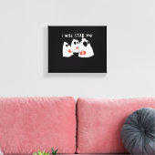 Ik zal je neersteken Ghost Nurse Funny RN Hallowee Canvas Afdruk (Insitu (Woonkamer))