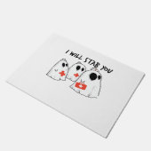 Ik zal je neersteken Ghost Nurse Funny RN Hallowee Deurmat (Schuin)