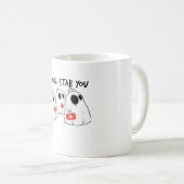 Ik zal je neersteken Ghost Nurse Funny RN Hallowee Koffiemok (Voorkant rechts)