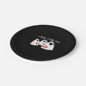 Ik zal je neersteken Ghost Nurse Funny RN Hallowee Papieren Bordje (Gekanteld)