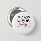 Ik zal je neersteken Ghost Nurse Funny RN Hallowee Ronde Button 5,7 Cm (Voorkant /achterkant)
