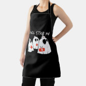 Ik zal je neersteken Ghost Nurse Funny RN Hallowee Schort (Insitu)