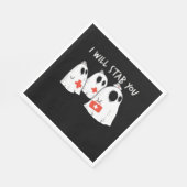 Ik zal je neersteken Ghost Nurse Funny RN Hallowee Servet (Hoek)