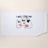 Ik zal je neersteken Ghost Nurse Funny RN Hallowee Strandlaken (Voorkant)