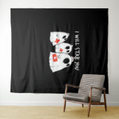 Ik zal je neersteken Ghost Nurse Funny RN Hallowee Wandkleed (In Situ (horizontaal))