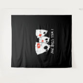 Ik zal je neersteken Ghost Nurse Funny RN Hallowee Wandkleed (Voorkant (horizontaal))