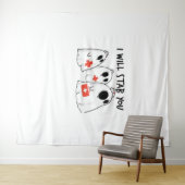 Ik zal je neersteken Ghost Nurse Funny RN Hallowee Wandkleed (In Situ (horizontaal))