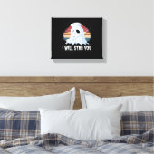 Ik zal je neersteken in shirt, Ghost Nurse Hallowe Canvas Afdruk (Insitu (Slaapkamer))