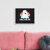 Ik zal je neersteken in shirt, Ghost Nurse Hallowe Canvas Afdruk (Insitu (Woonkamer))