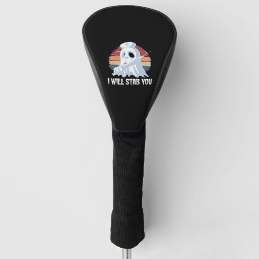 Ik zal je neersteken in shirt, Ghost Nurse Hallowe Golfheadcover (Voorkant)