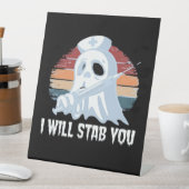 Ik zal je neersteken in shirt, Ghost Nurse Hallowe Reclamebord Met Voetstuk (Insitu)