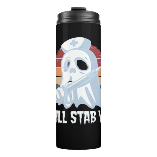 Ik zal je neersteken in shirt, Ghost Nurse Hallowe Thermosbeker (Voorkant)
