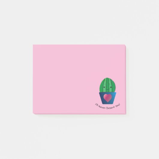 Ik zal je nooit cactus laten vallen post-it® notes (Voorkant)