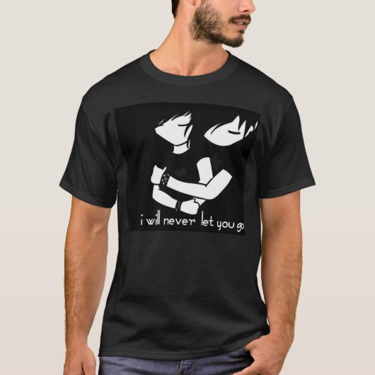 IK ZAL JE NOOIT LATEN GAAN T-SHIRT (Voorkant)