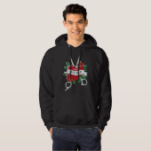 Ik zal je schaar kapper knippen hart hoodie (Voorkant volledig)
