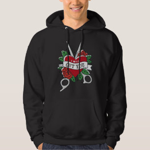 Ik zal je schaar kapper knippen hart hoodie